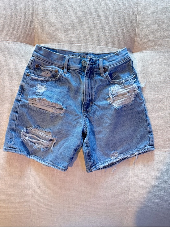 American Eagle Outfitters Pants - American Eagle Outfitters Distressed Light Blue Denim Jean Shorts